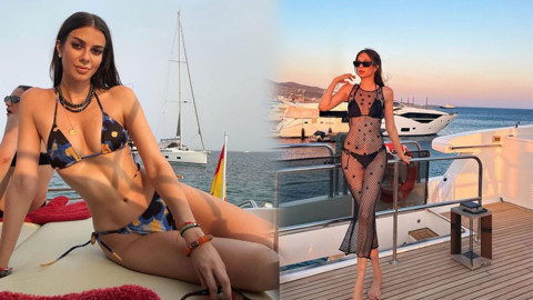 Deren Talu'dan iddialı tatil paylaşımı! Bikinili pozlarıyla görenleri kendine hayran bıraktırdı, kusursuz fiziği dikkat çekti