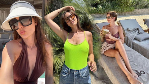 Fahriye Evcen'den yaza cesur veda! Tatil pozları sosyal medyayı salladı