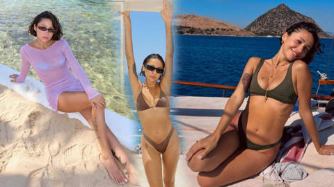 Zeynep Bastık'tan yaza veda pozları! Bikinili pozlarını peş peşe paylaştı, kusursuz fiziği dikkat çekti