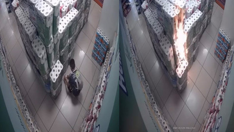 Bursa'da korkutan yangın! 10 yaşındaki çocuk marketi ateşe verdi