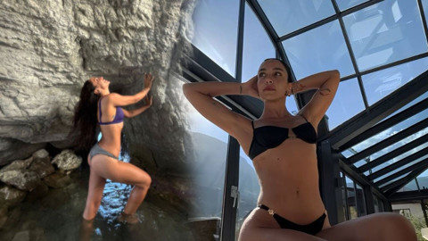 Şarkıcı Aybüke Albere'den yaza veda paylaşımı! Bikinili pozlarıyla sosyal medyayı salladı