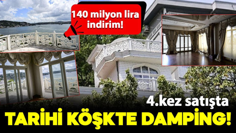 Bebek'teki tarihi köşk yeniden satışta: Daha önce satılamayan köşk için 140 milyon indirim yapıldı!