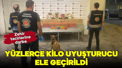 Zehir tacirlerine darbe! Yüzlerce kilo uyuşturucu ele geçirildi
