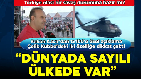 Bakan Kacır tv100'de açıkladı: Çelik Kubbe'deki füze ve radar sistemi sayılı ülkede var!