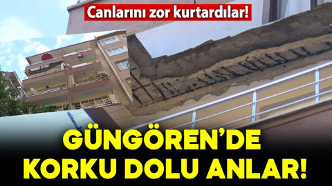 Güngören'de korku dolu anlar: Kimse ne olduğu anlamadı! Bir anda çöktü