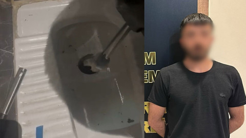 Uyuşturucuyu tuvalete atan şüpheli yakalandı!