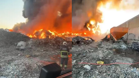 Adana'da geri dönüşüm fabrikasında yangın! Bölgeye çok sayıda ekip sevk edildi