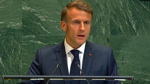 Macron BM kürsüsünde dünyaya ilan etti! Fransa Filistin Devleti'ni resmen tanıdı
