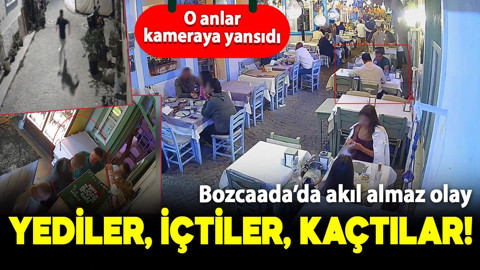 Yediler içtiler, hesabı ödemeden kaçtılar! O anlar kameraya yansıdı