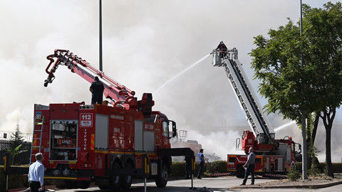 Ankara’da depolama tesisinde yangın alarmı