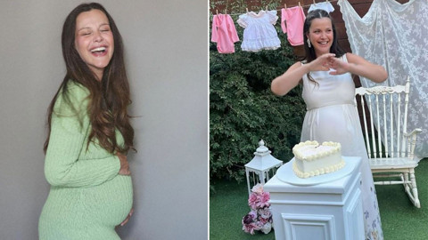 İrem Helvacıoğlu'nun annelik heyecanı! 'Baby shower' partisinden kareler paylaştı