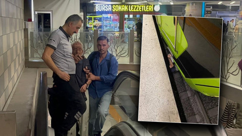 Metroda korku dolu anlar! Yaşlı adam ezilmekten son anda kurtuldu