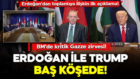BM'de kritik Gazze zirvesi! Cumhurbaşkanı Erdoğan ile Trump baş köşede! Erdoğan'dan ilk açıklama: "Çok verimli bir toplantıydı"