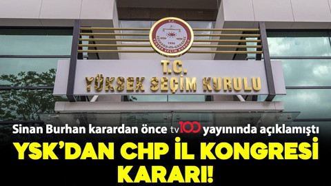YSK'dan CHP kongresi kararı!