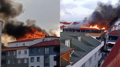 Tekirdağ korkutan yangın! Alevler çatı katını sardı