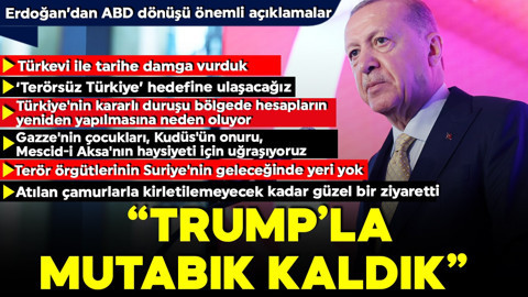 Erdoğan, ABD dönüşü gazetecilerin sorularını yanıtladı! "Trump'la mutabık kaldık"
