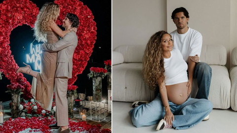 Milli futbolcu Ferdi Kadıoğlu'nun babalık heyecanı! Doğum öncesi kamera karşısına geçtiler