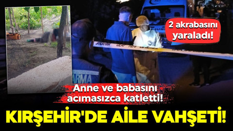 Kırşehir'de aile vahşeti! Anne ve babasını acımasızca katletti: 2 akrabası yaralı