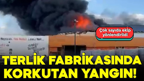 Erzurum’da terlik fabrikasında yangın! Çok sayıda ekip yönlendirildi