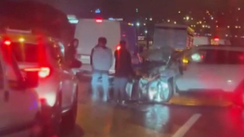 TEM Otoyolu'nda 17 aracın karıştığı zincirleme kaza