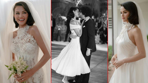 Selena Gomez ve Benny Blanco’nun düğününden yeni kareler! Dantelden oluşan gelinliği büyük beğeni topladı