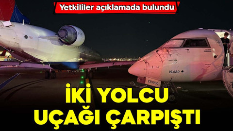Taksi sırasında akılalmaz kaza! İki yolcu uçağı çarpıştı
