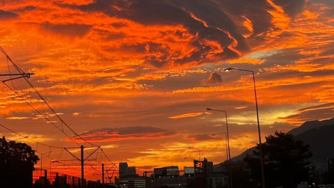 Bursa’da gün doğumu unutulmaz bir manzara oluşturdu! Kartpostallık görüntüler kayda alındı