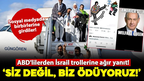 Sosyal medyada birbirlerine girdiler: ABD'lilerden İsrail trollerine ağır yanıt!