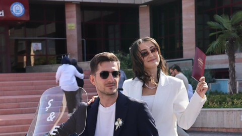 Bursa’da alışılmışın dışına çıktılar. Düğün konvoyunu motosikletle yaptılar