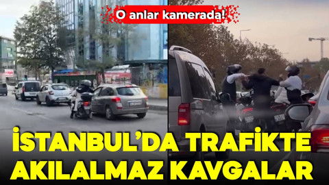 İstanbul'da trafikte akılalmaz kavgalar: O anlar kamerada!