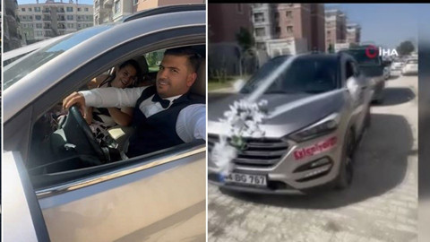 Hatay'da gelin ve damat düğüne doğru gidiyordu, bir anda karşılarına çıkana inanamadılar