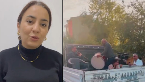 Düğünde gelin ve damadı çeken kadının başına gelen olaya bakın! Davulcu hemen yanındaydı