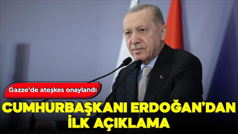 Cumhurbaşkanı Erdoğan'dan ateşkes hakkında ilk açıklama