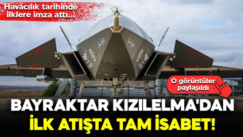 Havacılık tarihinde ilklere imza attı... Bayraktar Kızılelma'dan ilk atışta tam isabet! O görüntüler paylaşıldı