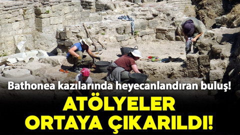 Bathonea Antik Kenti kazılarında heyecanlandıran buluş! Atölyeler ortaya çıkarıldı