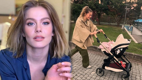 Burcu Biricik, minik kızı Luna ile görüntülendi! Annesine benzerliği görenleri şaşırttı