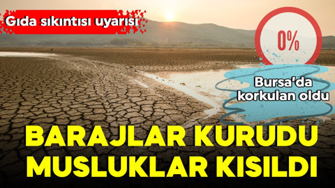 Bursa'da korkulan oldu! Barajlar boşaldı, musluklar kısıldı! Doluluk yüzde sıfır!
