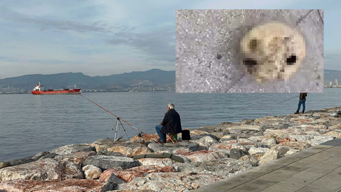 Balık tutmak isterken kabusu yaşadı! Oltasına insan kafatası takıldı