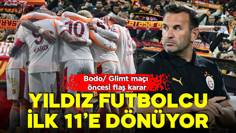 Galatasaray’da Okan Buruk’tan radikal karar! O isime kesik! Yıldız futbolcu Bodo/ Glimt maçında ilk 11’e dönüyor