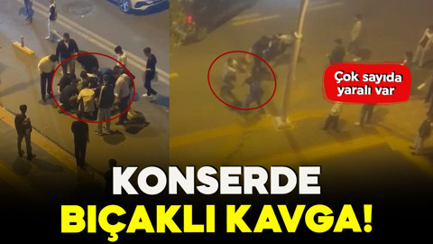 Konserde bıçaklı kavga! Çok sayıda yaralı var
