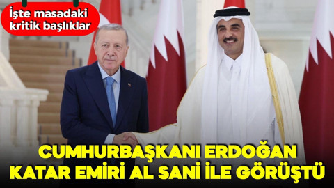 Cumhurbaşkanı Erdoğan, Katar Emiri ile görüştü