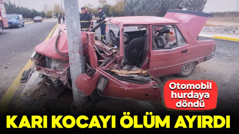 Aksaray’da korkunç kaza! Otomobil hurdaya döndü: Karı kocayı ölüm ayırdı