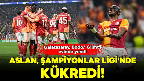 Aslan, Şampiyonlar Ligi'nde kükredi! Galatasaray, Bodo/ Glimt'i evinde yendi
