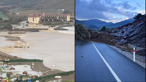 Gökçeada'da sel: Evler ve iş yerleri sular altında kaldı