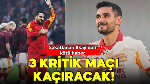 Galatasaray'a sakatlanan İlkay Gündoğan'dan kötü haber! 3 kritik maçı kaçıracak! Dönüş zamanı belli oldu