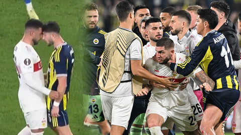 Fenerbahçe- Stuttgart maçında saha karıştı! İsmail Yüksek ve Deniz Undav arasında gerginlik