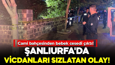 Şanlıurfa'da vicdanları sızlatan olay! Cami bahçesinden bebek cesedi çıktı!