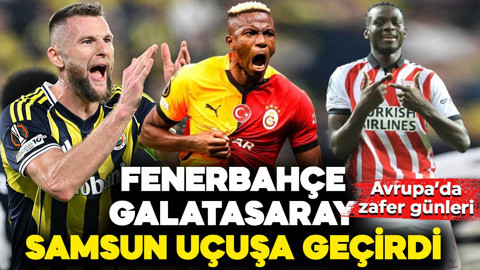 Avrupa'da zafer günleri! Fenerbahçe, Galatasaray, Samsunspor ülke puanını uçuşa geçirdi