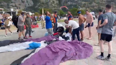 Havada panik anları! Yaralılar var