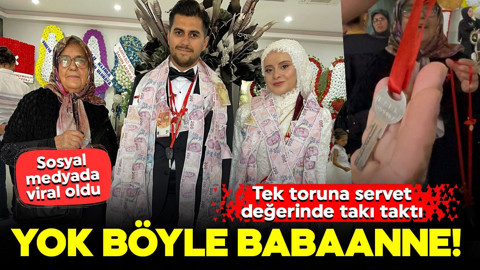 Yok böyle babaanne! Tek toruna servet değerinde takı taktı: Sosyal medyada viral oldu